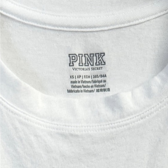 White LOVE PINK Graphic T-Shirt Size S - Picture 4 of 5